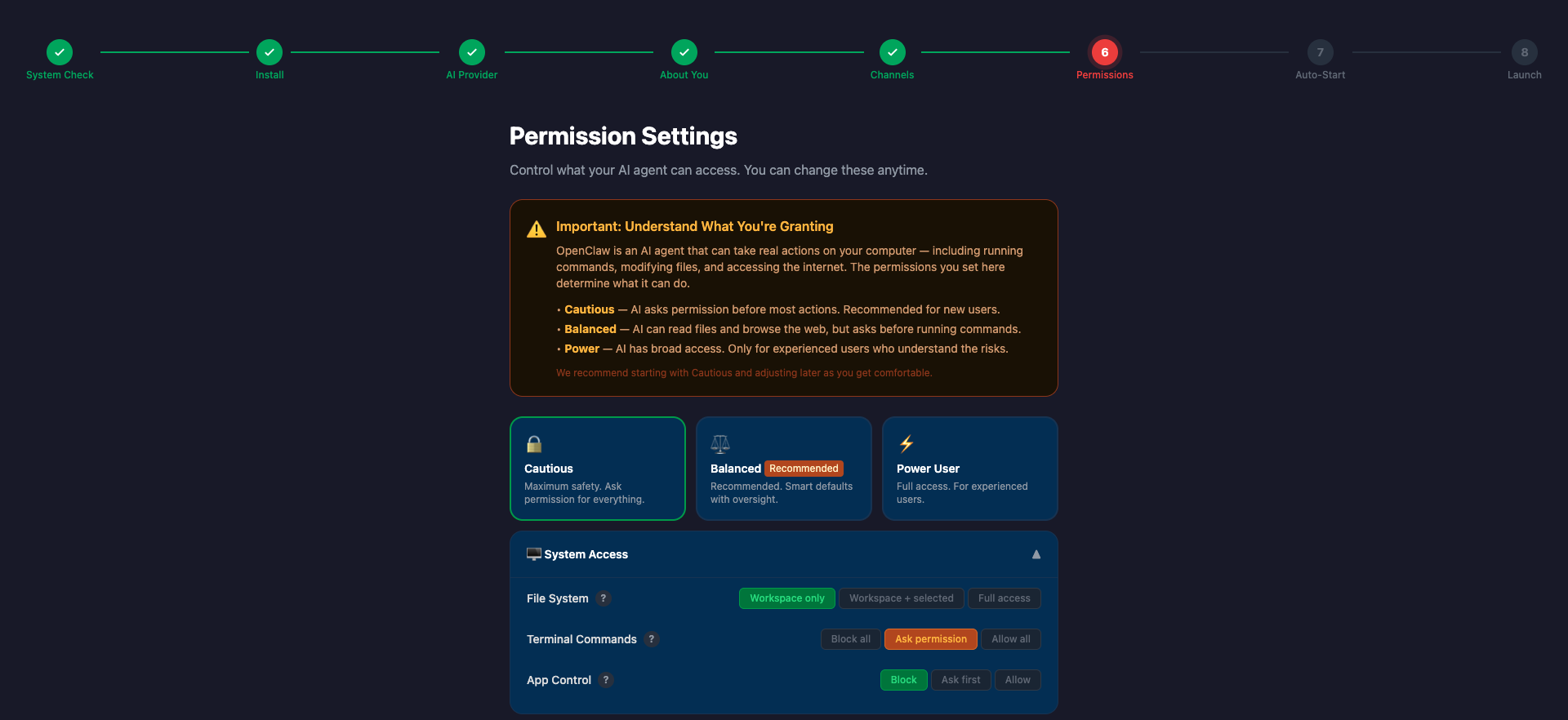 LobsterLauncher Permissions